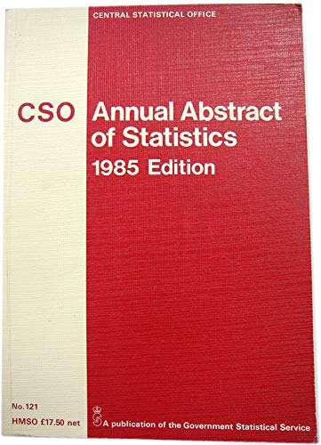 Beispielbild fr National Abstract of Statistics No 121, 1985 Edition zum Verkauf von Better World Books