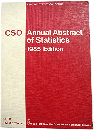 Stock image for National Abstract of Statistics No 121, 1985 Edition for sale by Better World Books