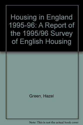 Housing in England 1995/96 (9780116916976) by Unknown Author
