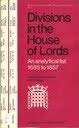 9780117003651: Divisions of the House of Lords: An Analytical List, 1685-1857