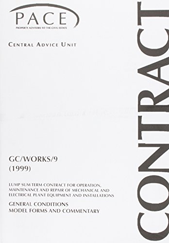 9780117023314: General Conditions for the Appointment of Consultants: Works 9, Lump Sum Term Contract for Operation, Maintenance and Repair of Mechanical and Electrical Plant Equipment and Installations
