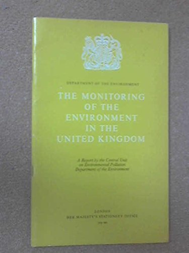 Stock image for The Monitoring of the Environment in the United Kingdom for sale by The Second Reader Bookshop