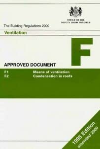Imagen de archivo de The Building Regulations 1991. Ventilation. Approved Document F. a la venta por The London Bookworm