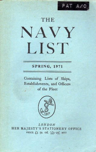 9780117703995: The Navy List 1971