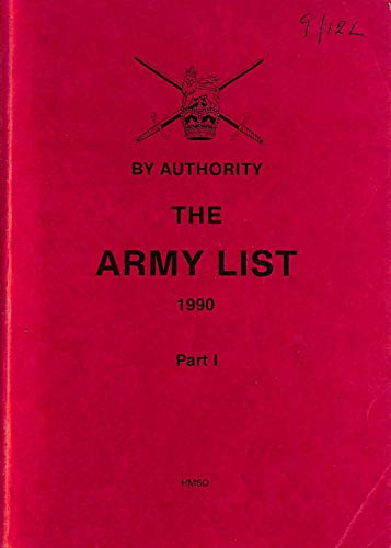 Stock image for The Army List 1990 Part I for sale by East Kent Academic