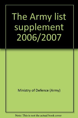 9780117730687: The Army list supplement 2006/2007