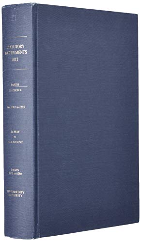 Imagen de archivo de Statutory Instruments 2012: Part 2, Section 2 (Volume 2:2) a la venta por Anybook.com