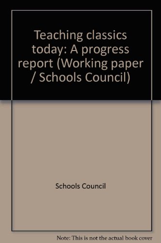 Teaching Classes Today: A Progress Report ( Working Paper No. 23 )