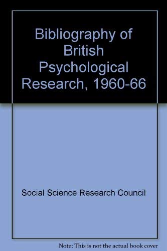 Bibliography of British psychological research, 1960-1966 (9780118803144) by Nelson, David Murray