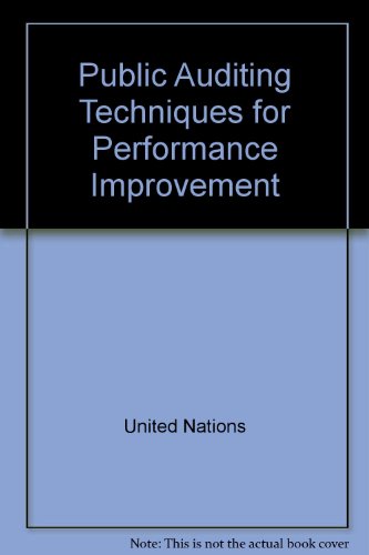 9780119063578: Public Auditing Techniques for Performance Improvement