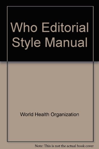 Stock image for WHO Editorial Style manual for sale by Merandja Books