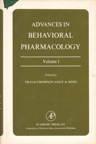 Beispielbild fr Advances in Behavioral Pharmacology. (v. 1) zum Verkauf von Wonder Book