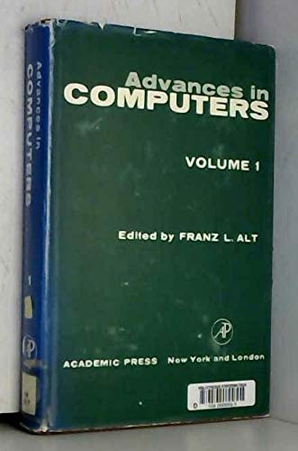 9780120121014: Advances in Computers, Vol. 1