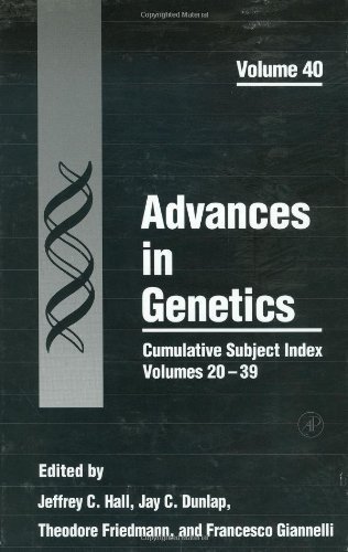 Imagen de archivo de Cumulative Subject Index, Volumes 20-39, Volume 40 (Advances in Genetics) a la venta por Zubal-Books, Since 1961