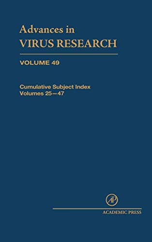 Imagen de archivo de Cumulative Subject Index, Volume 49 (Advances in Virus Research) a la venta por Iridium_Books