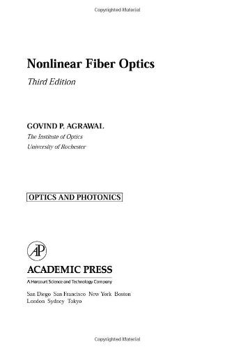 9780120451432: Nonlinear Fiber Optics (Optics and Photonics)