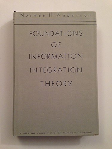 9780120581016: Foundations of Information Integration Theory