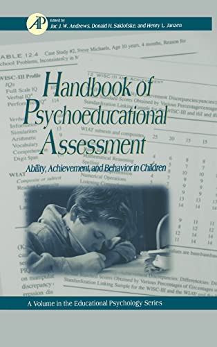 Imagen de archivo de Handbook of Psychoeducational Assessment: A Practical Handbook a Volume in the Educational Psychology Series Volume . a la venta por ThriftBooks-Dallas