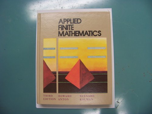 Beispielbild fr Applied Finite Mathematics zum Verkauf von Better World Books