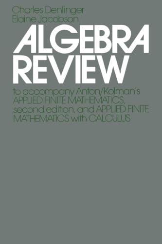 Imagen de archivo de Algebra Review a la venta por Revaluation Books