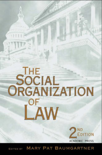 Stock image for The Social Organization of Law for sale by Better World Books
