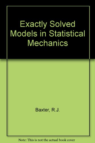 Stock image for Exact Solvd Modls Stats Mech Cth Apl for sale by Better World Books