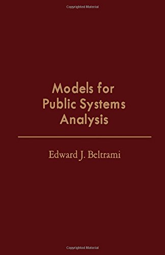 Beispielbild fr Models for Public Systems Analysis zum Verkauf von Ammareal