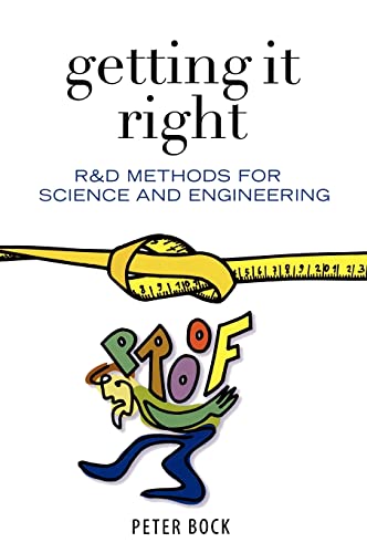 Beispielbild fr Getting It Right : R&d Methods for Science and Engineering zum Verkauf von Better World Books