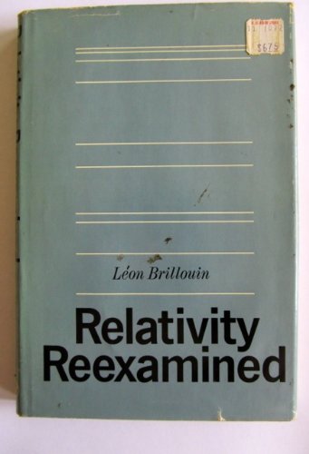 Beispielbild fr Relativity Reexamined zum Verkauf von Better World Books