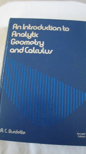 Stock image for An introduction to analytic geometry and calculus for sale by dsmbooks