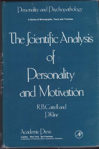 Beispielbild fr Scientific Analysis of Personality and Motivation (Personality & Psycho-Pathology Monographs) zum Verkauf von Anybook.com