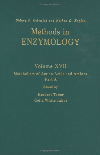 Beispielbild fr Metabolism of Amino Acids and Amines, Volume 17A: Part A (Methods in Enzymology) zum Verkauf von Orca Knowledge Systems, Inc.