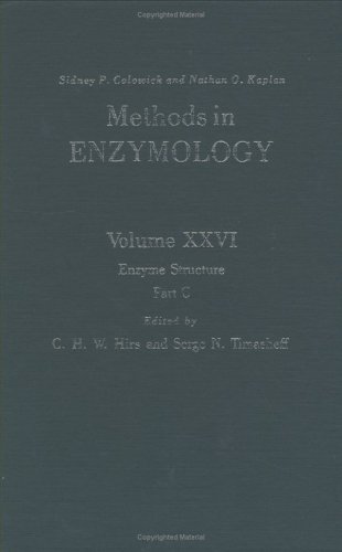 Imagen de archivo de Enzyme Structure, Part C, Volume 26: Volume 26: Enzyme Structure Part C (Methods in Enzymology) a la venta por Zubal-Books, Since 1961