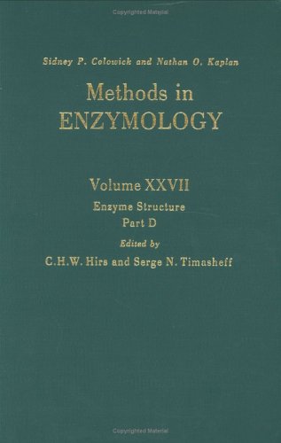 Beispielbild fr Methods in Enzymology: Enzyme Structure (Volumes 27 Part 2) zum Verkauf von Anybook.com