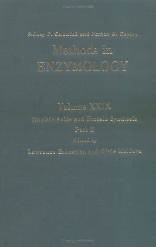 Beispielbild fr Methods in Enzymology, Volume XXIX; Nucleic Acids and Pritein Synthesis, Part E zum Verkauf von TAIXTARCHIV Johannes Krings
