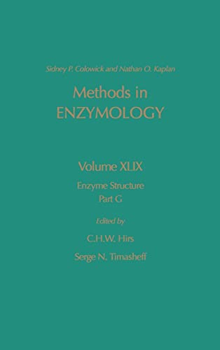 Beispielbild fr Methods in Enzymology, Volume 49: Enzyme Structure, Part G zum Verkauf von Zubal-Books, Since 1961