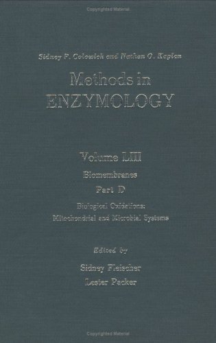 Imagen de archivo de Methods in Enzymology, Volyme 53: Biomembranes, Part D: Biological Oxidations: Mitochondrial and Microbial Systems a la venta por Zubal-Books, Since 1961