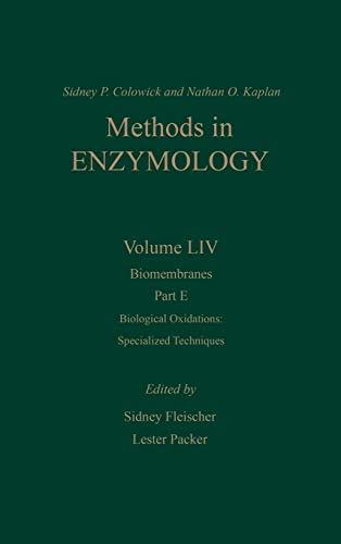 Imagen de archivo de Methods in Enzymology, Volume 54: Biomembranes, Part E: Biological Oxidations: Specialized Techniques a la venta por Zubal-Books, Since 1961