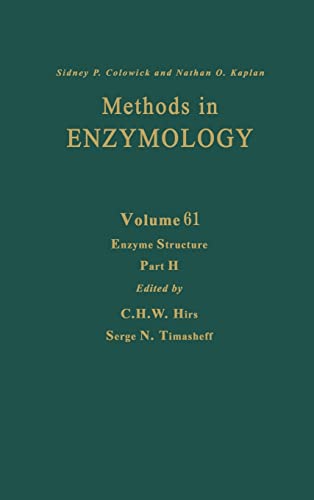 Stock image for Enzyme Structure, Part H (Volume 61) (Methods in Enzymology, Volume 61) for sale by HPB-Red