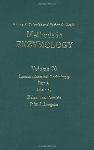 Beispielbild fr Immunochemical Techniques, Part A (Volume 70) (Methods in Enzymology, Volume 70) zum Verkauf von HPB-Red