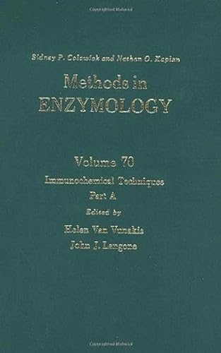 Stock image for Methods in Enzymology, Volume 70: Immunochemical Techniques, Part A for sale by The Book Exchange