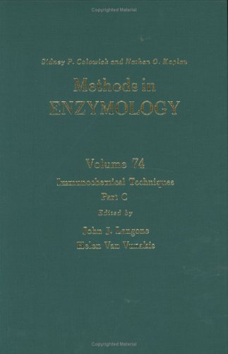 Methods in Enzymology, Volume 74, Immunochemical Techniques, Part C