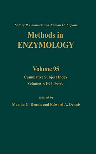 9780121819958: Methods in Enzymology, Volume 95: Cumulative Subject Index, Volumes 61-74, 76-80