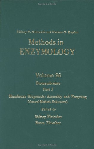 Beispielbild fr Biomembranes, Part J: Membrane Biogenesis: Assemby and Targeting (General Methods: Eukaryotes), Volume 96 : Volume 96: Biomembranes Part J (Methods in Enzymology) zum Verkauf von Joy Logistics