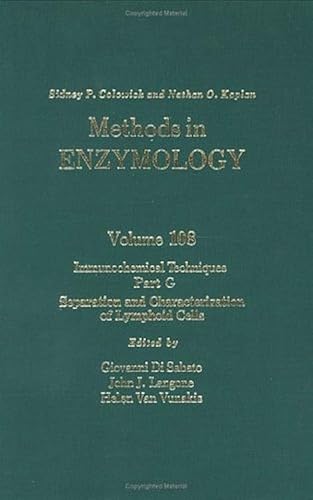 Beispielbild fr Immunochemical Techniques, Part G: Separation and Characterization of Lymphoid Cells, Volume 108: Volume 108: Immunochemical Techniques (Methods in Enzymology) zum Verkauf von Zubal-Books, Since 1961