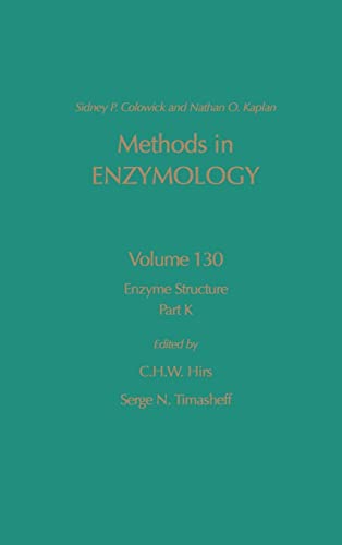 Beispielbild fr Methods in Enzymology, Volume 130: Enzyme Structure, Part K zum Verkauf von Zubal-Books, Since 1961