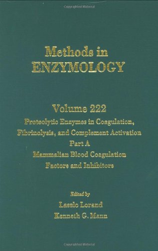 Imagen de archivo de Proteolytic Enzymes in Coagulation, Fibrinolysis, and Complement Activation, Part a: Mammalian Blood Coagulation Factors and Inhibitors Pt. A, Vol. 222 a la venta por Better World Books