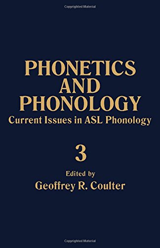 9780121932701: Current Issues in Asl Phonology: v. 3