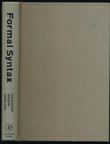 Imagen de archivo de Formal Syntax a la venta por ThriftBooks-Atlanta