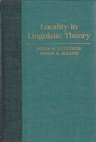 Imagen de archivo de Locality in Linguistic Theory a la venta por Better World Books: West